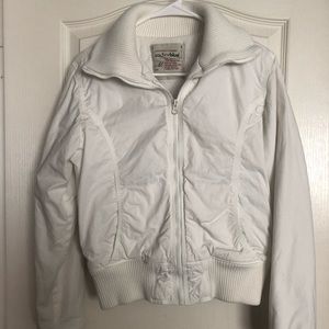 White Bomber jacket